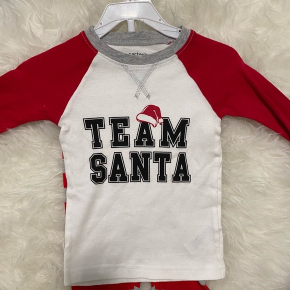 NWOT Carter’s TEAM Santa Christmas pajamas - 18M - Picture 2 of 3